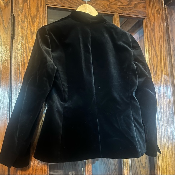 JCrew Black Velvet Going Out Blazer 6 - Picture 2 of 4
